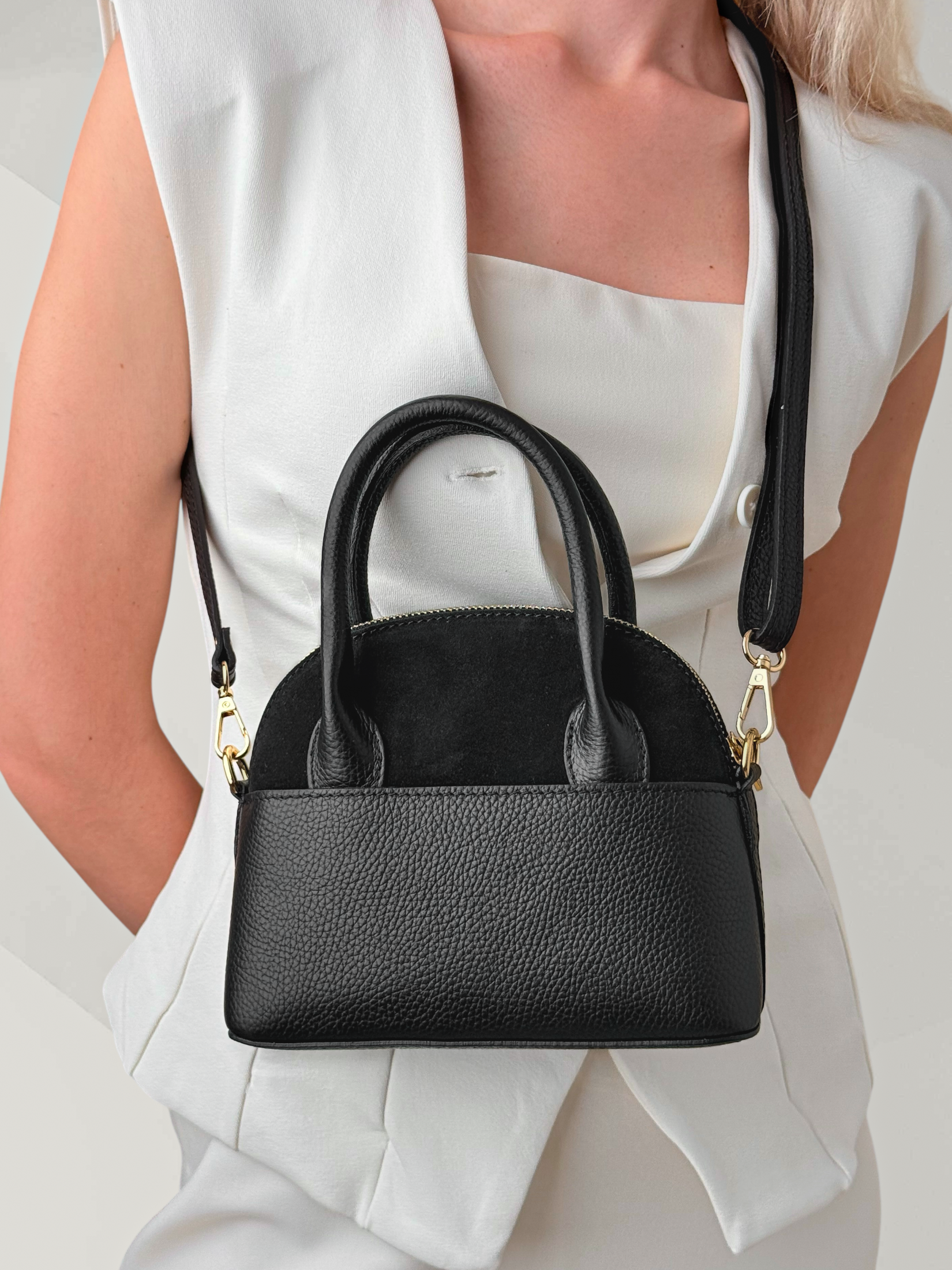 EMMA MINI VELUR NEAGRĂ