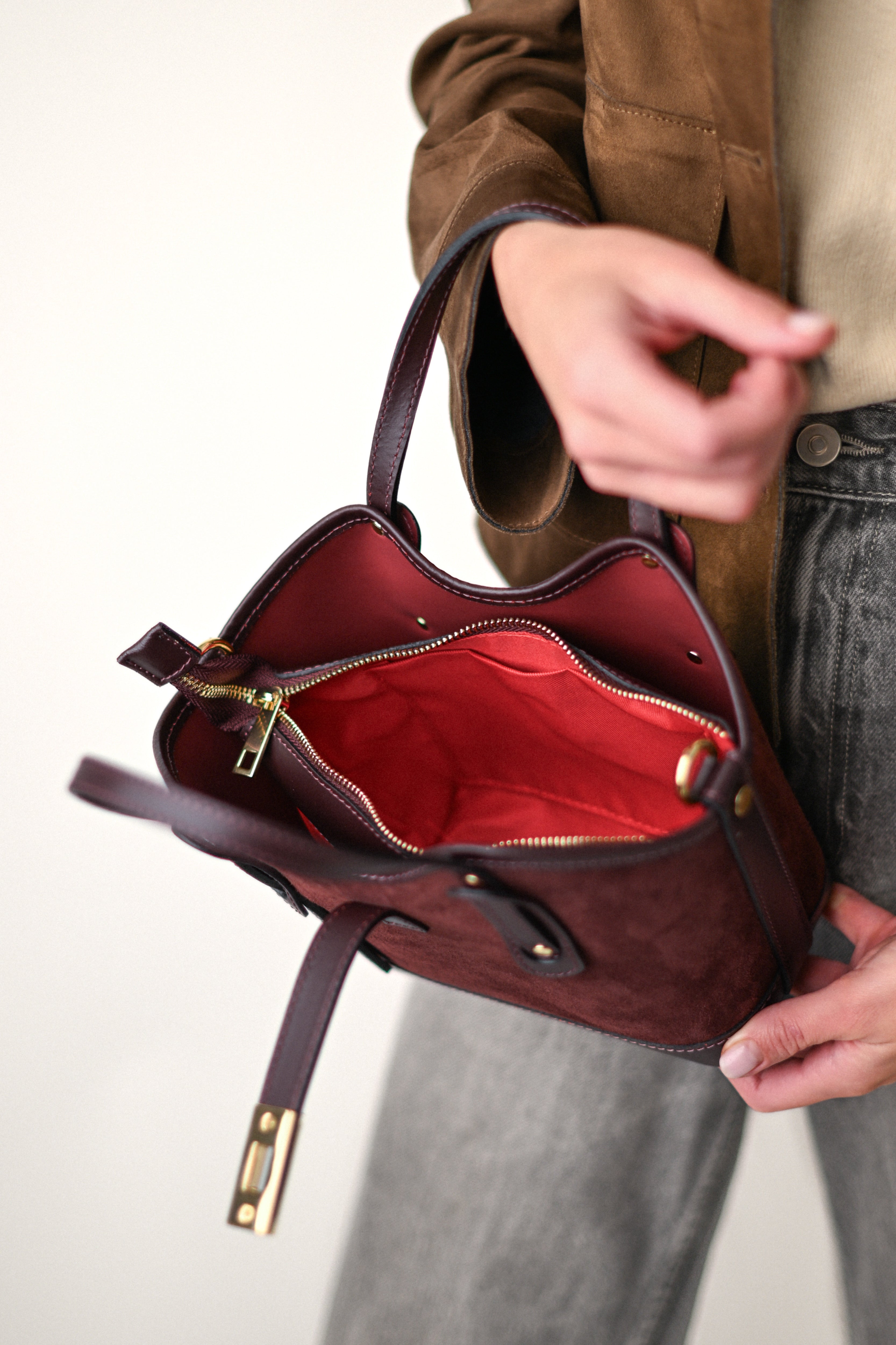 VANESSA MINI BURGUNDY ÎNCHIS