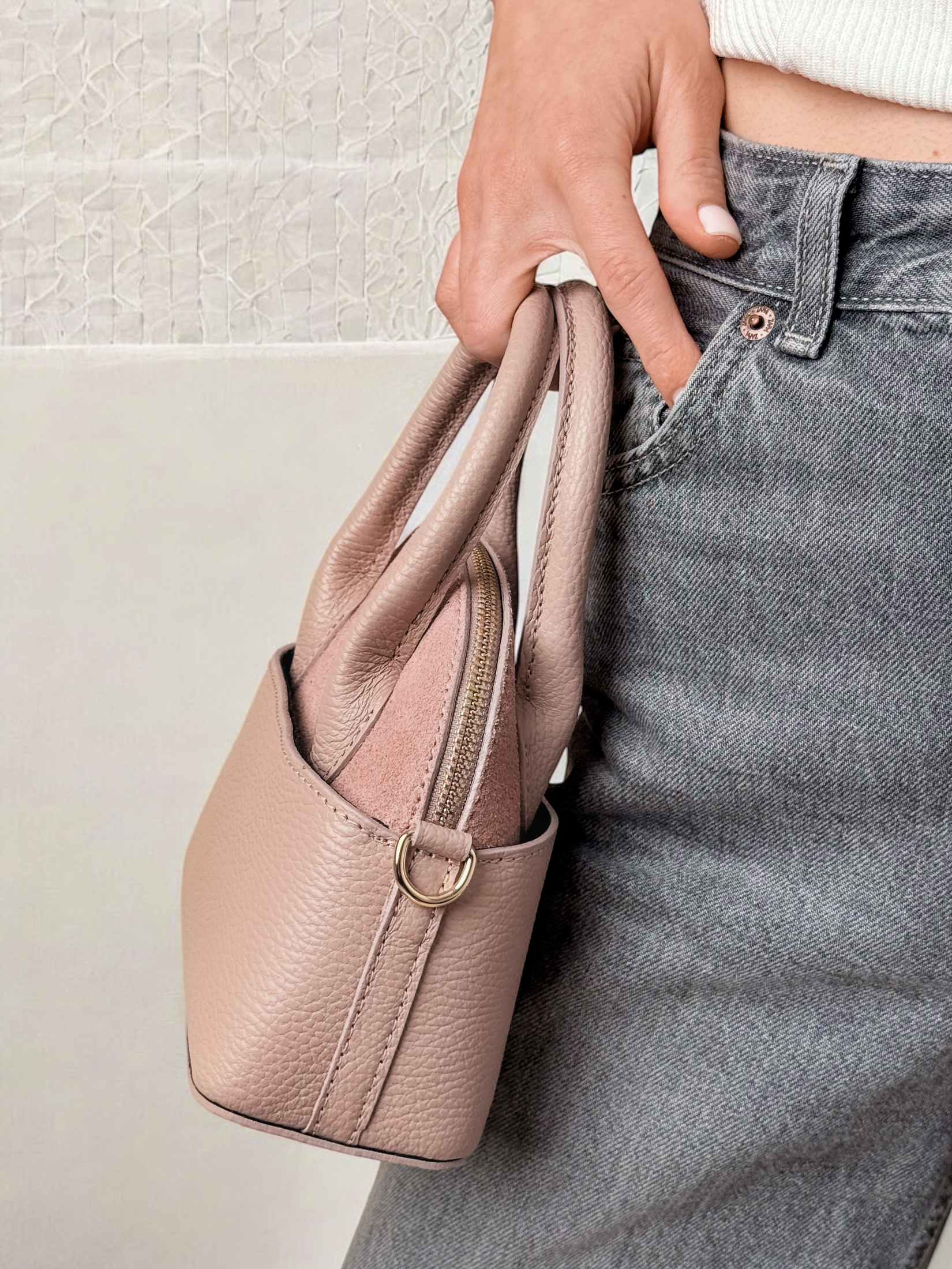 EMMA MINI VELUR NUDE